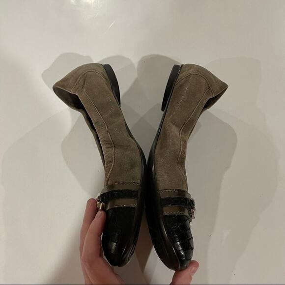 AGL Brown Horsebit‎ Cap Toe Ballet Flats Size 38.5 - Picture 3 of 10
